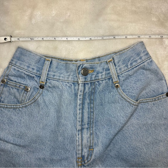 Vintage Esprit High Rise Light Wash Denim Mom Shorts Size 1/2 - Picture 6 of 13